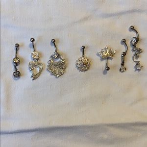 7 bling belly button rings - final price